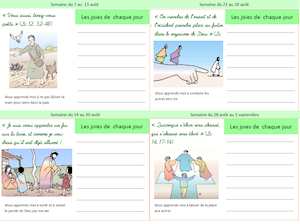 Carnet pour vivre les vacances avec Dieu.