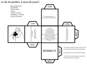 Le dé du Pardon, à découper et coller.