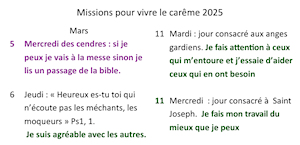 aide pour vivre le carême